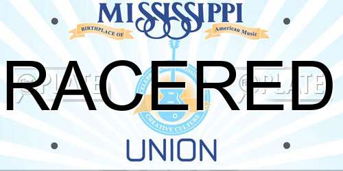 RACERED Mississippi License Plate