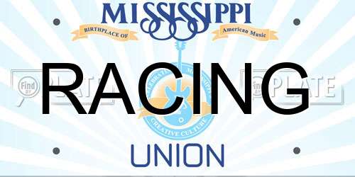 RACING Mississippi License Plate