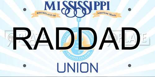 RADDAD Mississippi License Plate
