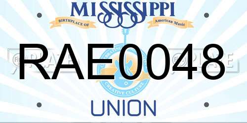 RAE0048 Mississippi License Plate