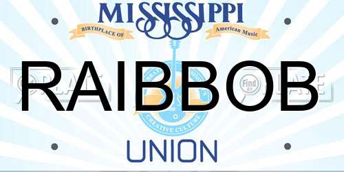 RAIBBOB Mississippi License Plate