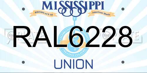 RAL6228 Mississippi License Plate
