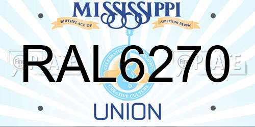 RAL6270 Mississippi License Plate