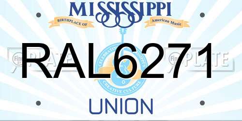 RAL6271 Mississippi License Plate