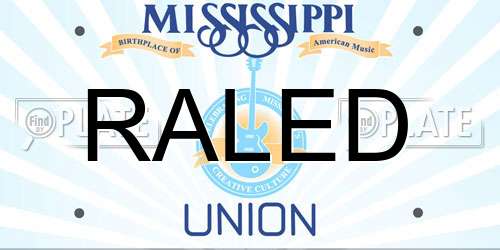 RALED Mississippi License Plate