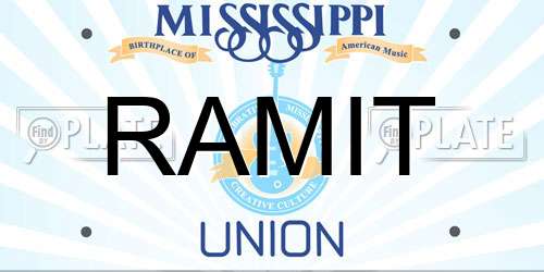 RAMIT Mississippi License Plate