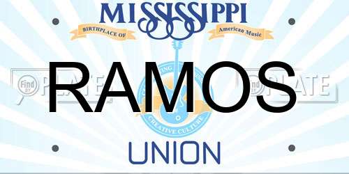 RAMOS Mississippi License Plate
