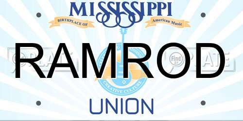 RAMROD Mississippi License Plate