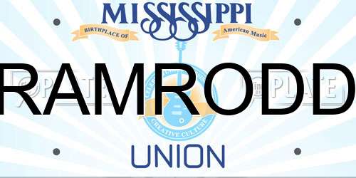 RAMRODD Mississippi License Plate