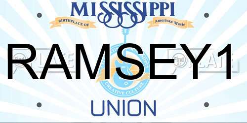 RAMSEY1 Mississippi License Plate