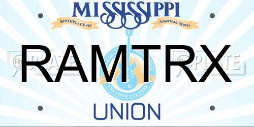 RAMTRX Mississippi License Plate
