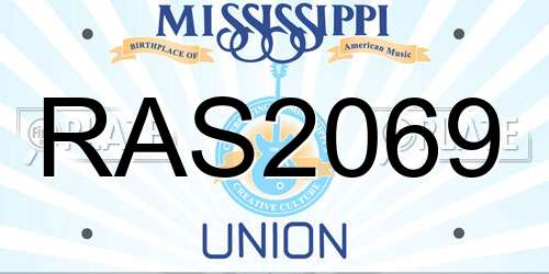 RAS2069 Mississippi License Plate