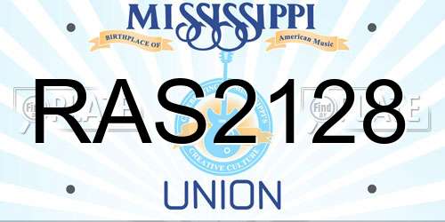RAS2128 Mississippi License Plate