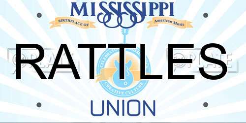 RATTLES Mississippi License Plate