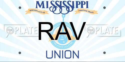 RAV Mississippi License Plate
