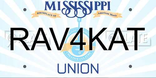 RAV4KAT Mississippi License Plate