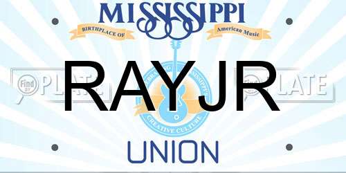 RAYJR Mississippi License Plate