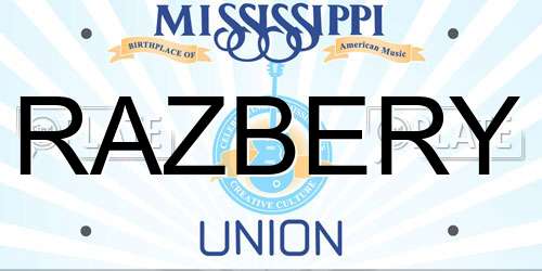 RAZBERY Mississippi License Plate