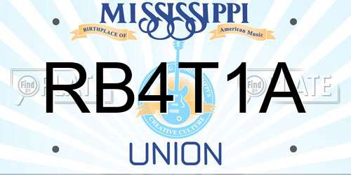 RB4T1A Mississippi License Plate