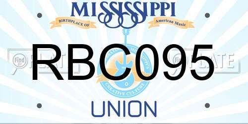 RBC095 Mississippi License Plate