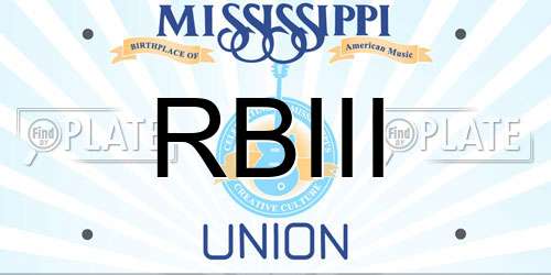 RBIII Mississippi License Plate