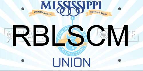 RBLSCM Mississippi License Plate