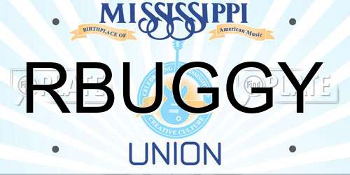 RBUGGY Mississippi License Plate