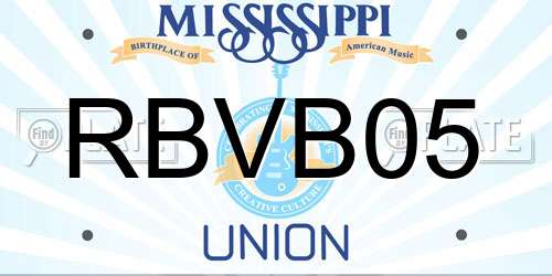 RBVB05 Mississippi License Plate