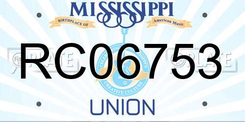 RC06753 Mississippi License Plate