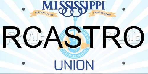 RCASTRO Mississippi License Plate