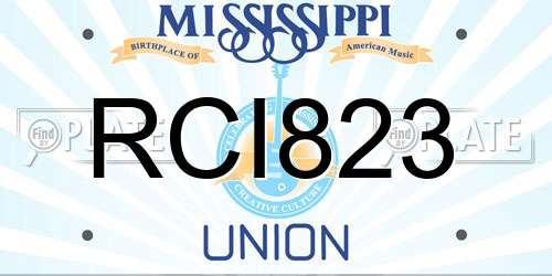 RCI823 Mississippi License Plate