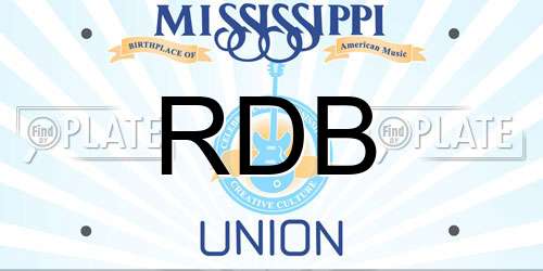 RDB Mississippi License Plate