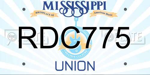 RDC775 Mississippi License Plate