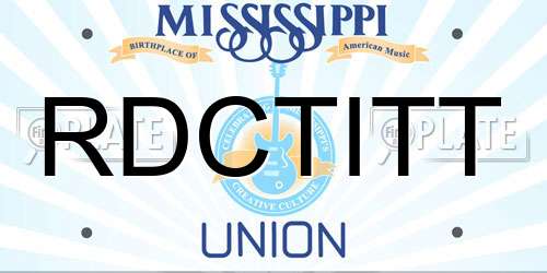 RDCTITT Mississippi License Plate