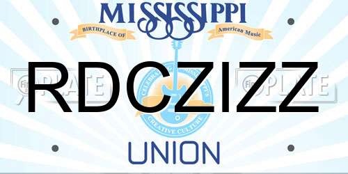 RDCZIZZ Mississippi License Plate