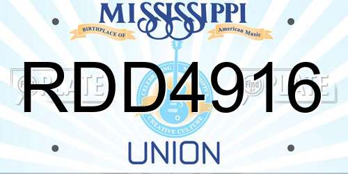 RDD4916 Mississippi License Plate