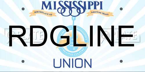 RDGLINE Mississippi License Plate