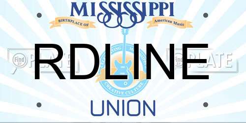 RDLINE Mississippi License Plate