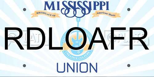 RDLOAFR Mississippi License Plate