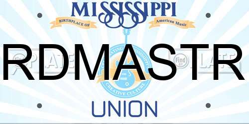 RDMASTR Mississippi License Plate