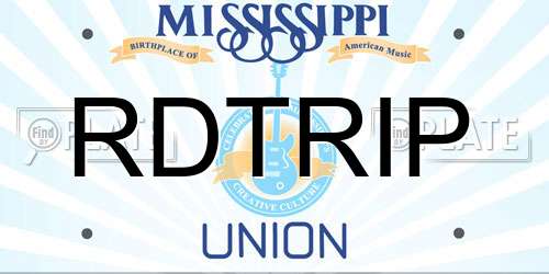 RDTRIP Mississippi License Plate