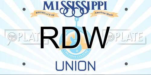 RDW Mississippi License Plate