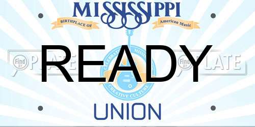 READY Mississippi License Plate