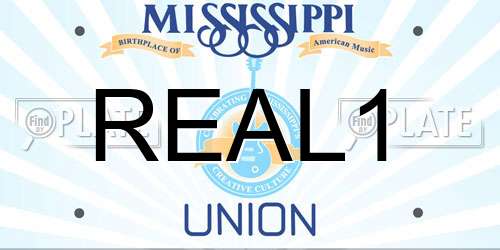REAL1 Mississippi License Plate