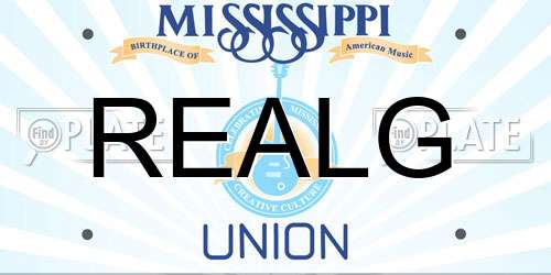 REALG Mississippi License Plate