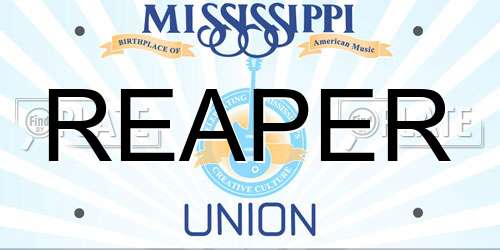 REAPER Mississippi License Plate