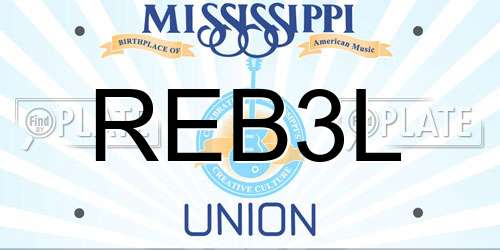 REB3L Mississippi License Plate