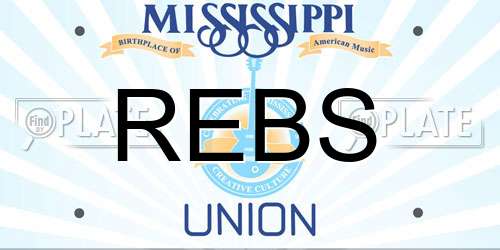 REBS Mississippi License Plate