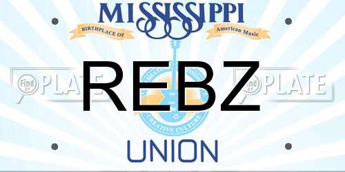 REBZ Mississippi License Plate