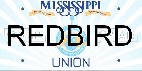 REDBIRD Mississippi License Plate